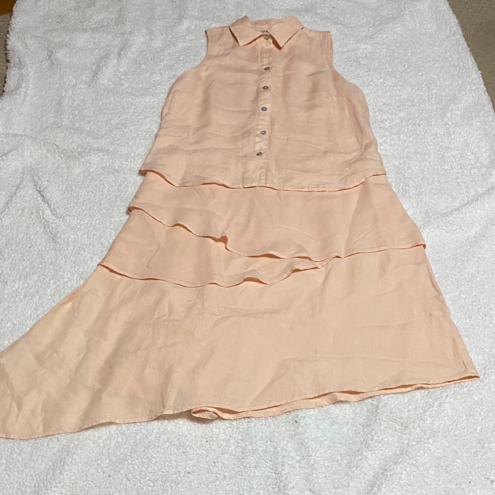 Finley women’s size small Sleeveless Peach Layered Dress women’s ¥ - Picture 6 of 13